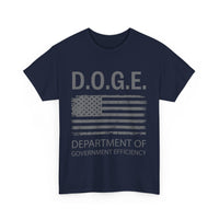 DOGE w/ American Flag - Department of Government Efficiency T-Shirt