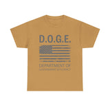 DOGE w/ American Flag - Department of Government Efficiency T-Shirt