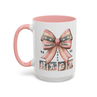Trump Girl 45 47 MAGA Ribbon Large Coffee Mug